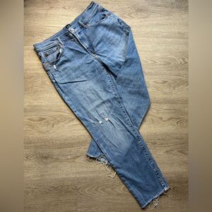 GAP | Girlfriend Blue Jeans GF Medium Bowery Medium Destroy Size 8/29